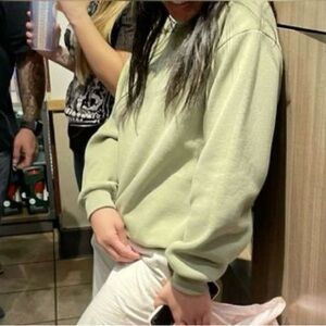 Muted Green Basic Crewneck
